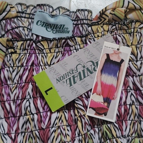 NEW Colorful Ruched Top Dress Size: Girls Jr Large - Picture 4 of 4